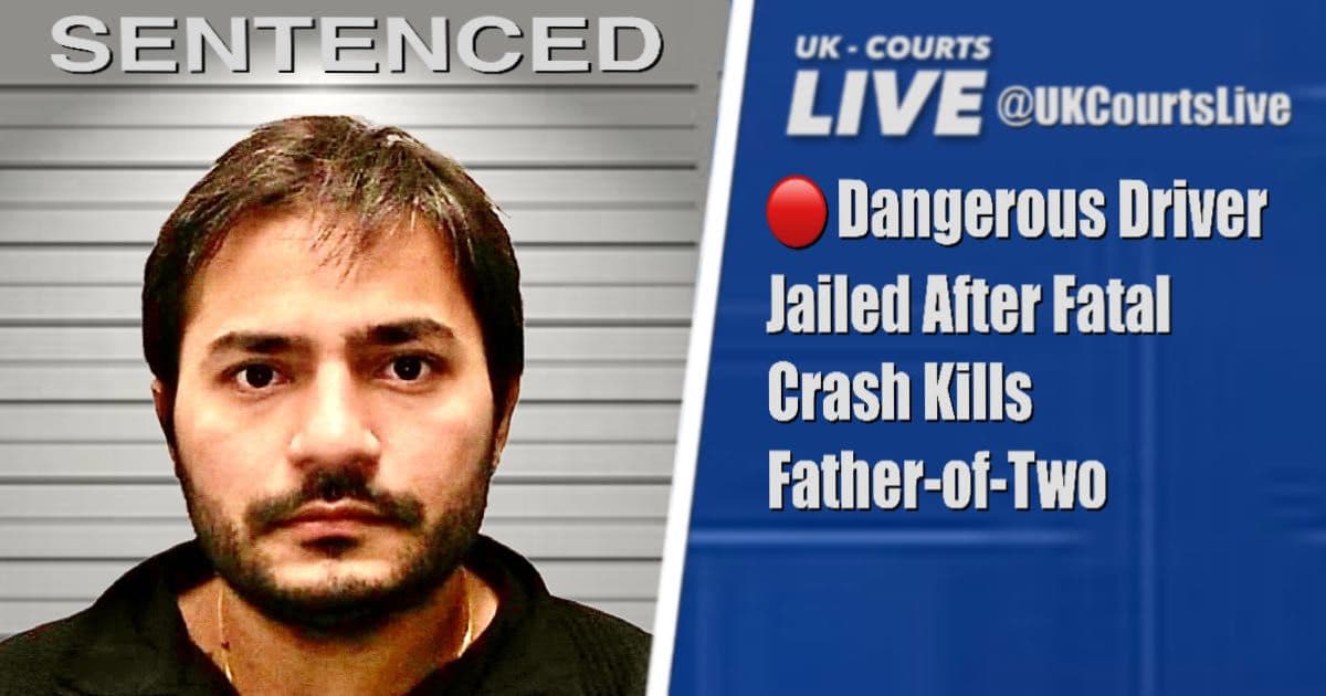 Video Production News professional news card thumbnail with jailed dangerous driver to left and headline on the right.