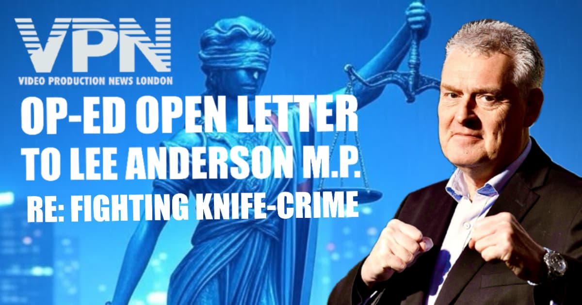 Video Production News Thumbnail with Lee Anderson MP on fighting Knife Crime