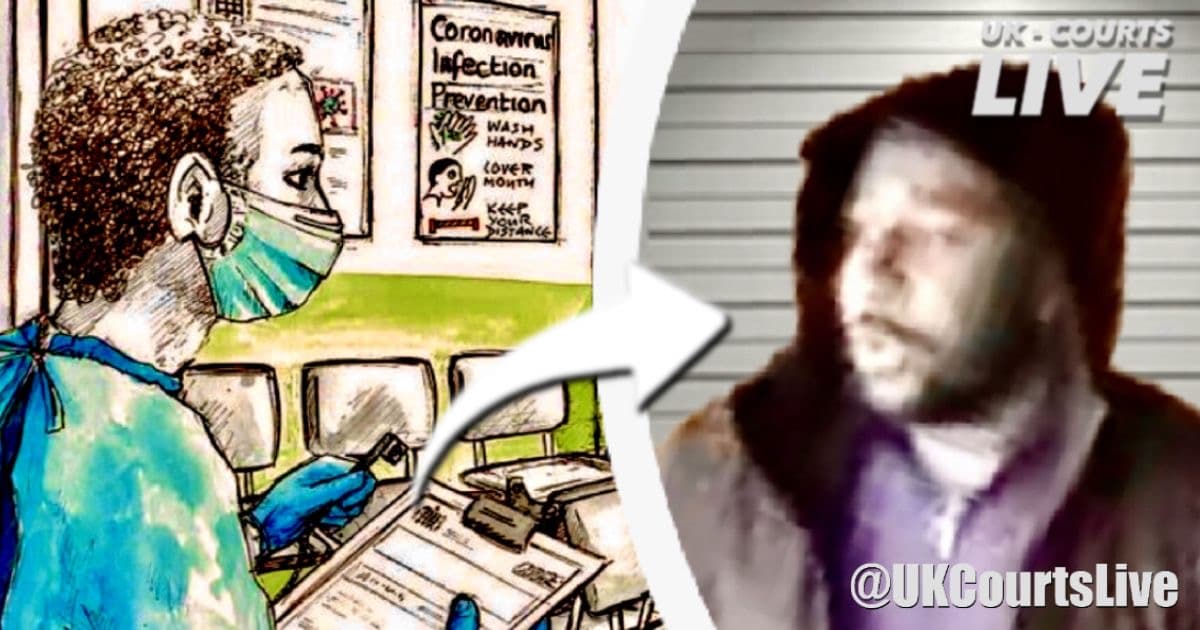 Professional Video Production News thumbnail featuring drawing of NHS psychiatrist and attempted murder suspect Anthony Williams 