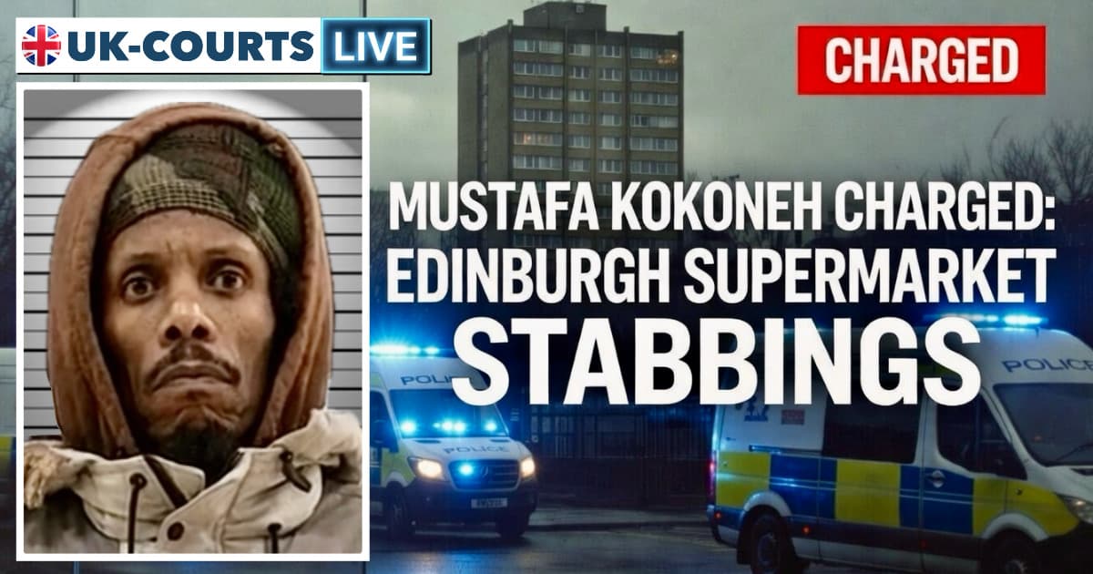 Image of MUSTAFA KOKONEH CHARGED: EDINBURGH SUPERMARKET STABBINGS®