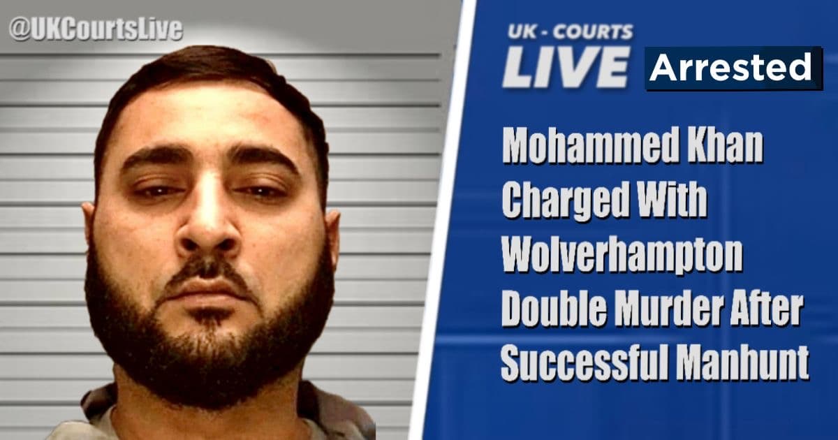 Video Production News professional headline news card thumbnail featuring alleged Wolverhampton double murderer Mhammed Maneer Khan