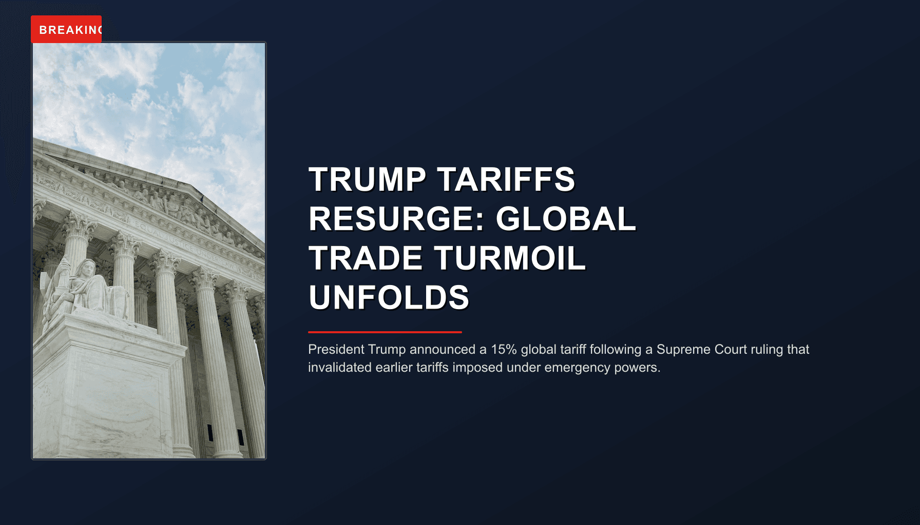 BREAKING: TRUMP TARIFFS RESURGE: GLOBAL TRADE TURMOIL UNFOLDS — VPNews