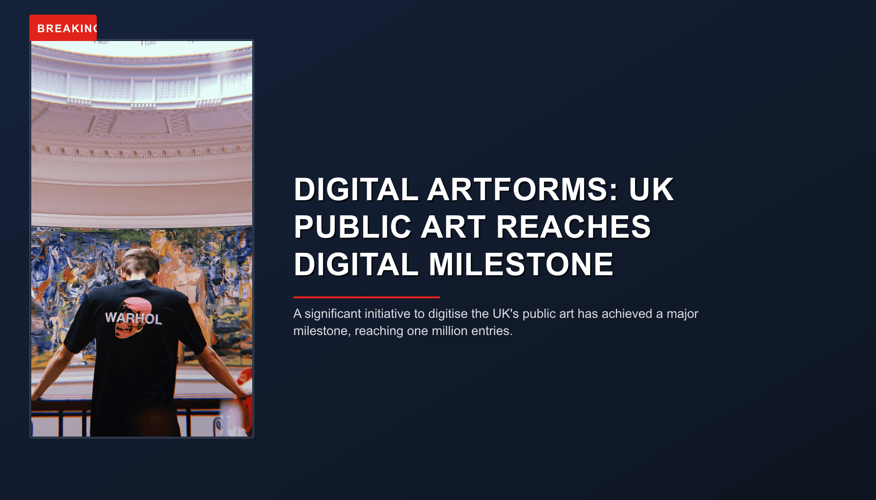 BREAKING: DIGITAL ARTFORMS: UK PUBLIC ART REACHES DIGITAL MILESTONE — VPNews