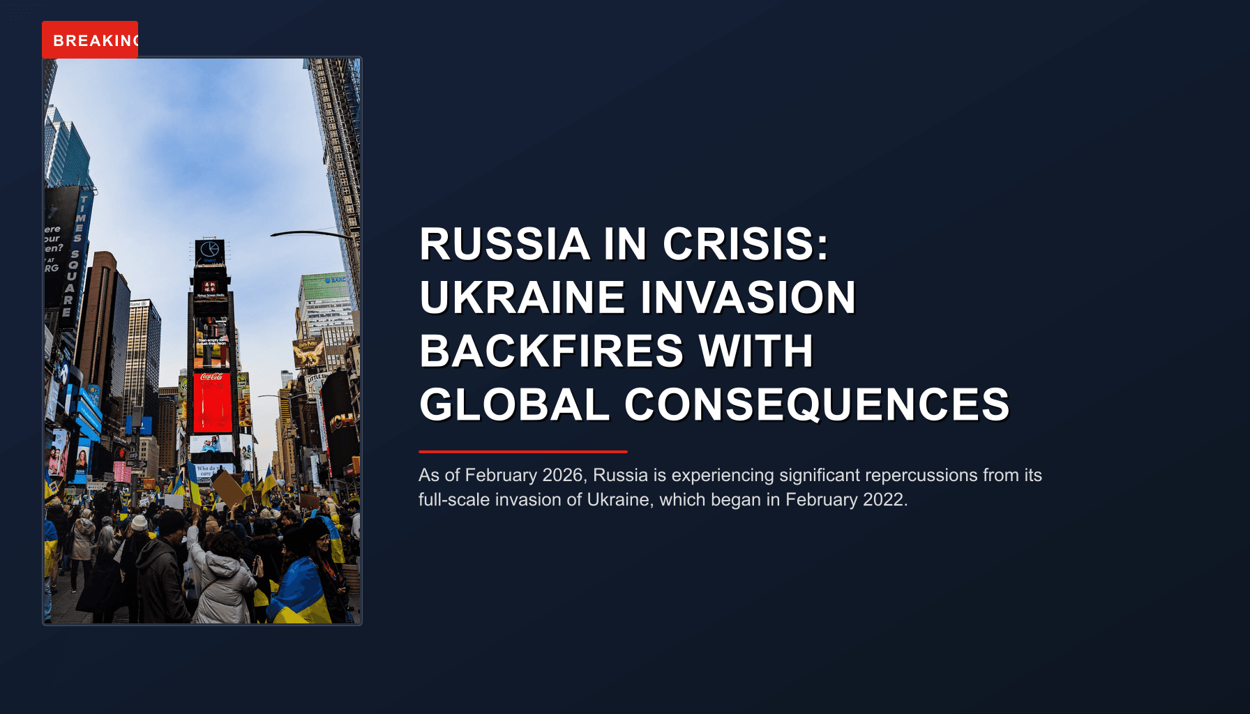 BREAKING: RUSSIA IN CRISIS: UKRAINE INVASION BACKFIRES WITH GLOBAL CONSEQUENCES — VPNews