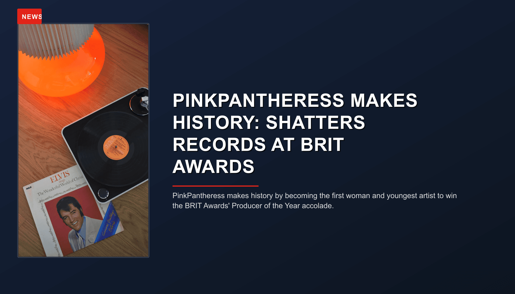 NEWS: PINKPANTHERESS MAKES HISTORY: SHATTERS RECORDS AT BRIT AWARDS — VPNews