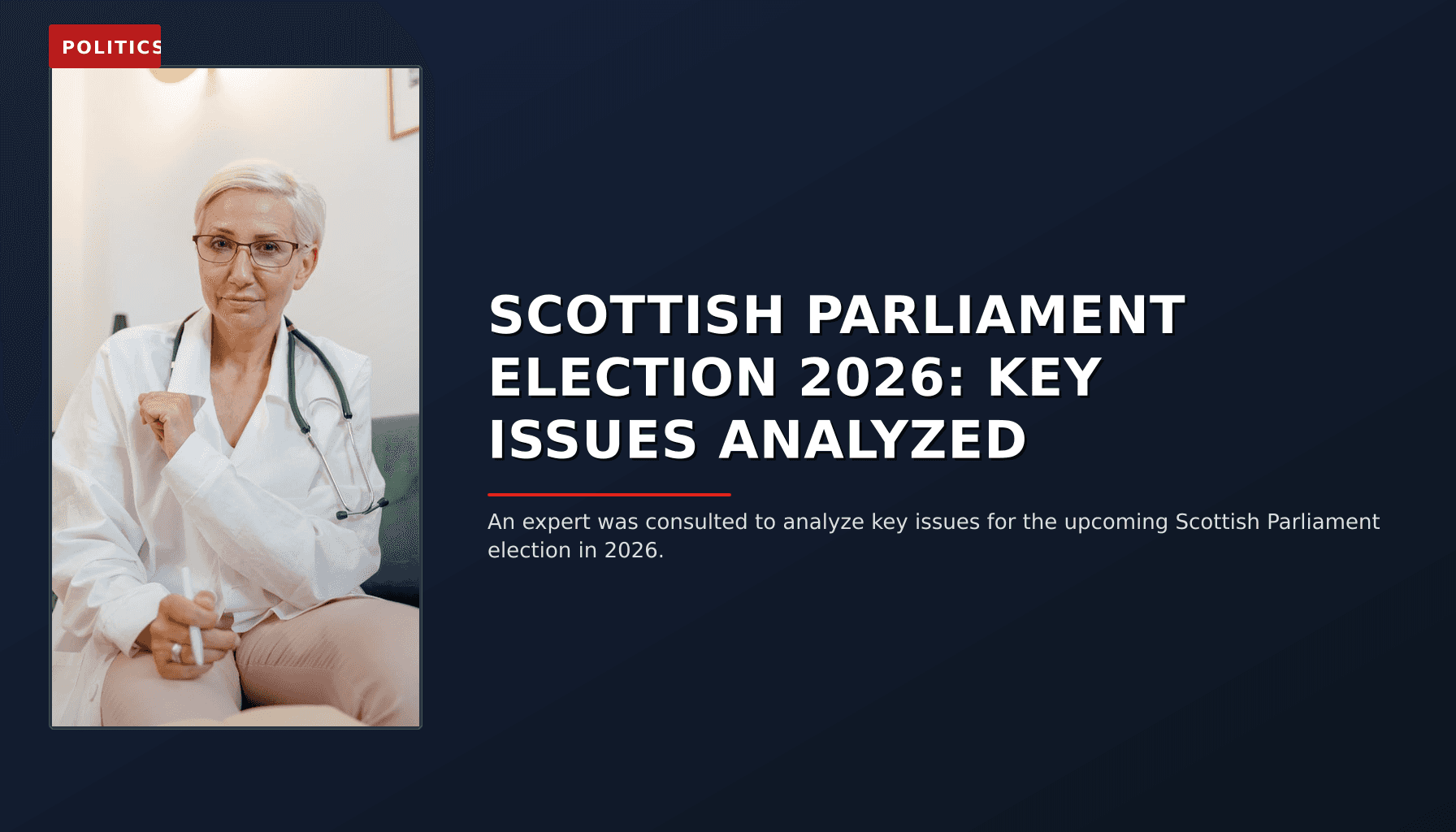 POLITICS: SCOTTISH PARLIAMENT ELECTION 2026: KEY ISSUES ANALYZED — VPNews