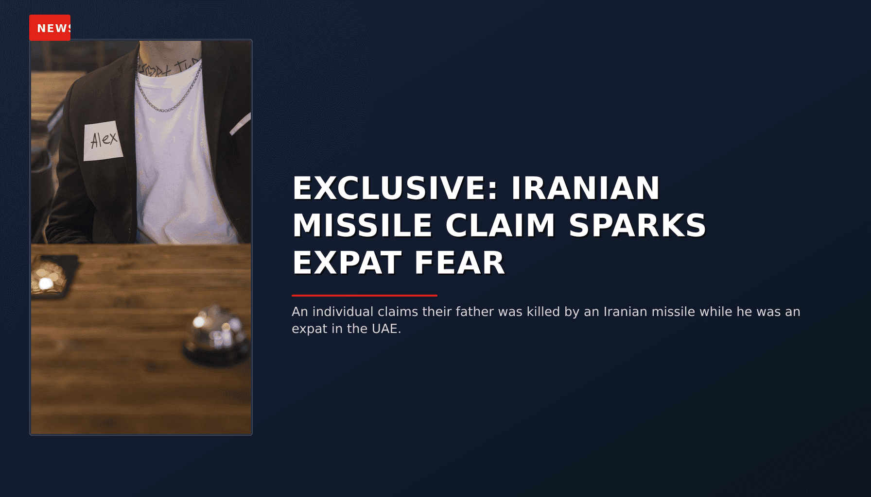NEWS: EXCLUSIVE: IRANIAN MISSILE CLAIM SPARKS EXPAT FEAR — VPNews