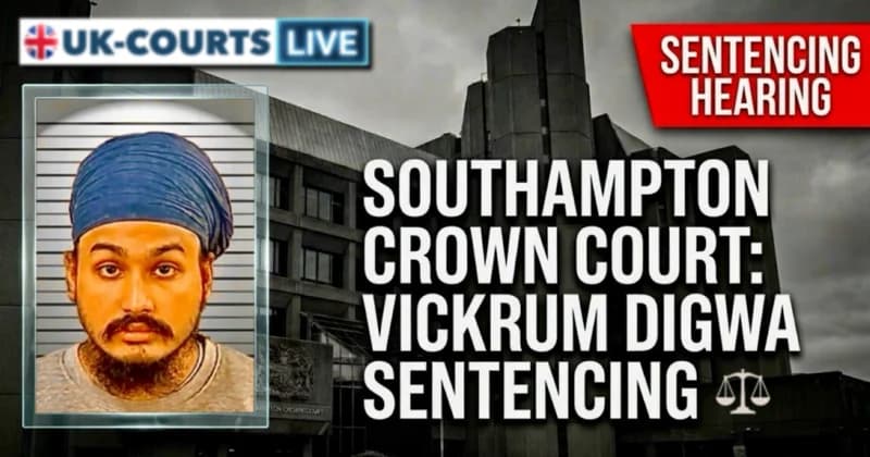 Image of sentenced knife murderer Vickrum Digwa