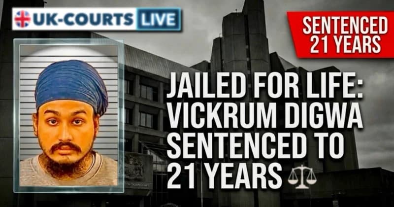 Image of sentenced knife murderer Vickrum Digwa