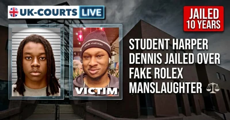 Images of Harper Dennis and manslaughter victim Khaleed Oladipo