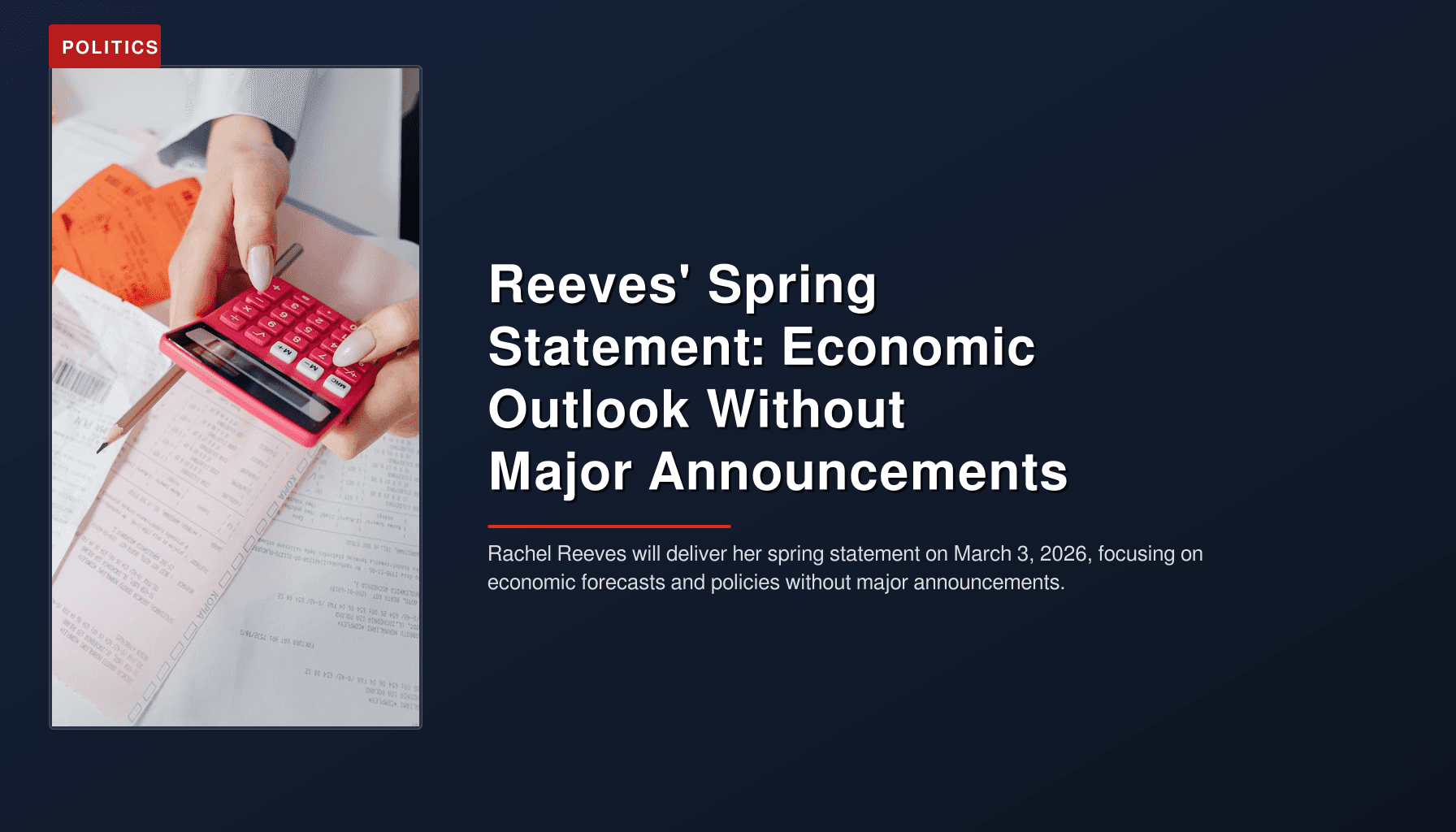 Reeves' Spring Statement: Economic Outlook Without Major Announcements